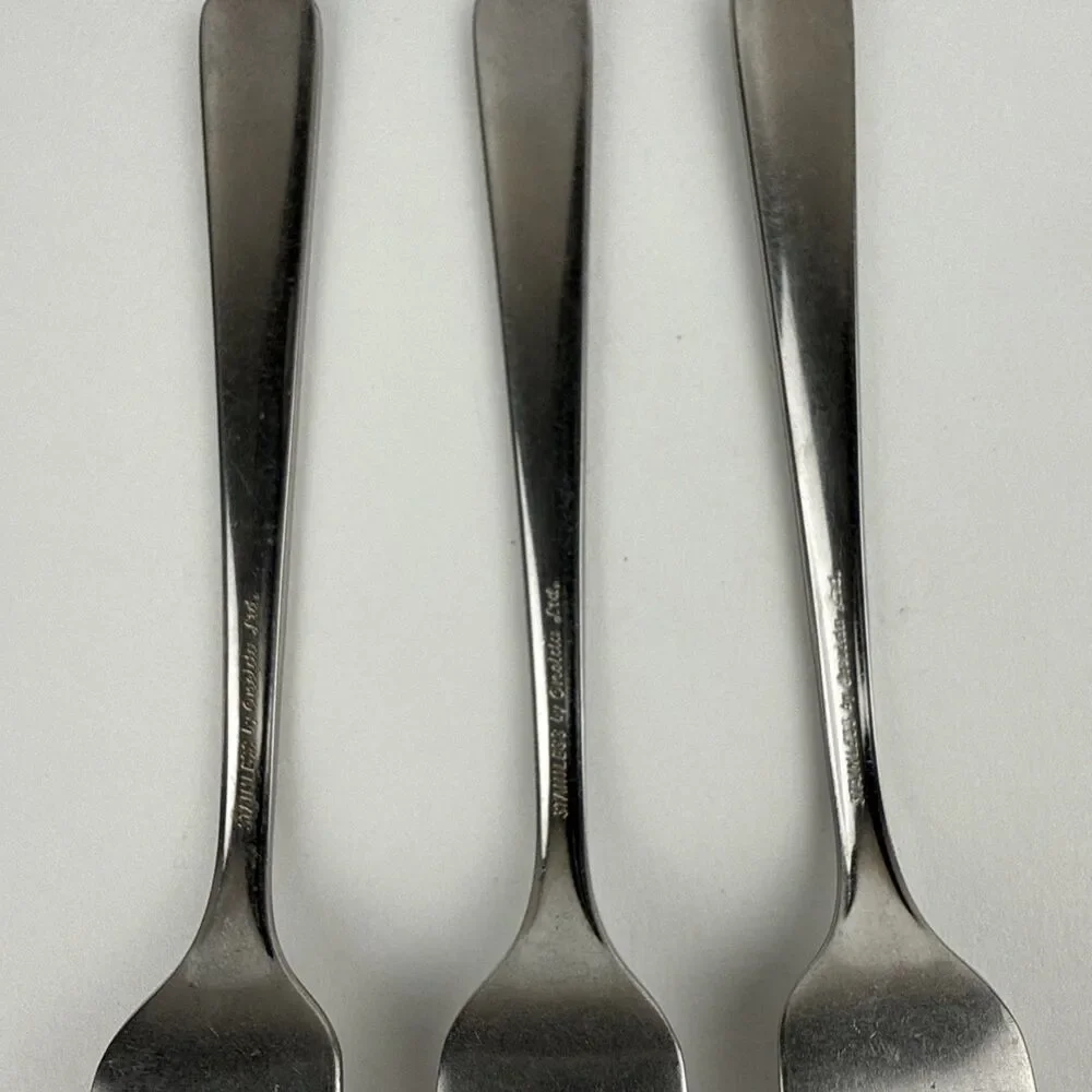 3 Vintage Oneida Ltd Oceanic Forks Set Stainless MCM Retro Lot